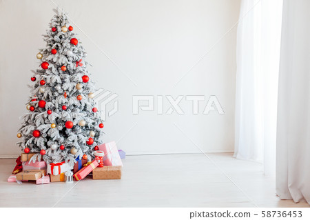 Christmas new year tree apartment holidays greeting card Christmas new year tree apartment holidays greeting card 58736453