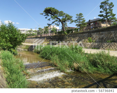Around Uozaki Station Uozakigo Landscape along the Sumiyoshi River 58736841
