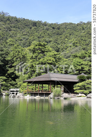 立木林公園上月亭和南港（香川縣） 58737820