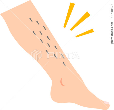 Feet With Thick Hair Stock Illustration 58740325 Pixta