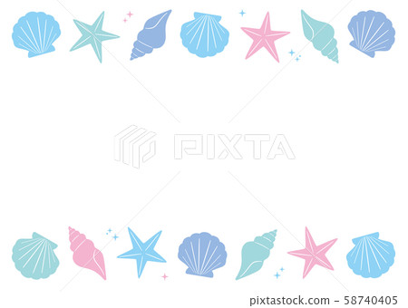 Seashell frame - Stock Illustration [58740405] - PIXTA