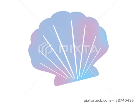 Watercolor large seashell 1 Watercolor large seashell 1 58740456