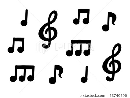 Black musical notes set - Stock Illustration [58740596] - PIXTA