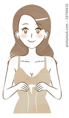 校正內衣校正年輕婦女緊身胸衣圖 58740818