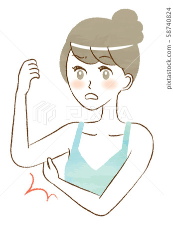 Two arms fat young woman tsumumu diet illustration - Stock Illustration  [58740824] - PIXTA