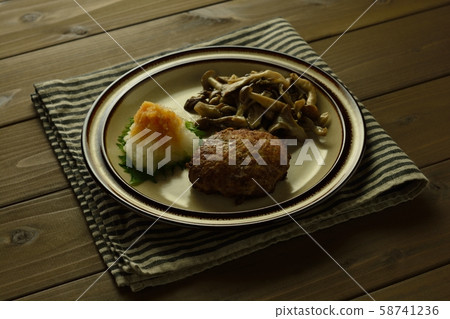 Japanese style hamburger steak Japanese style hamburger steak 58741236