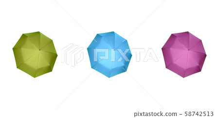 Set of multicolor umbrellas for women. 58742513