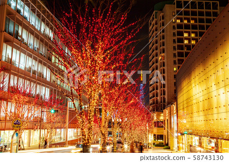 Tokyo Roppongi Keyakizaka Christmas Illumination Winter Tokyo Roppongi Keyakizaka Christmas Illumination Winter 58743130