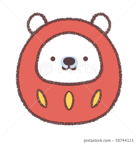 Daruma polar bear-no background Daruma polar bear-no background 58744121