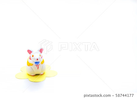 New Year's card material mouse figurine 58744177