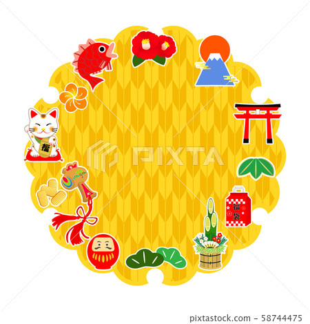 New year illustration frame 58744475