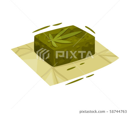 Cosmetic Soap With Main Cannabis Ingredient Vector Item Cosmetic Soap With Main Cannabis Ingredient Vector Item 58744763