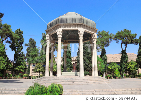 The tomb of Hafez in Mussala Gardens, Shiraz, Iran 58744935