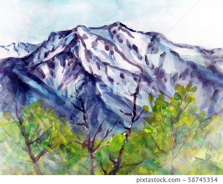 從名成山[北阿爾卑斯山]看到的稻賀山 58745354