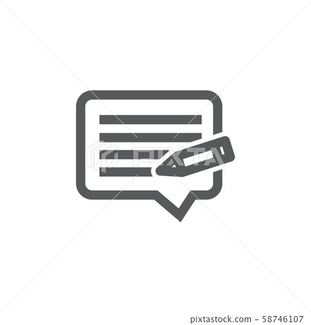 Feedback icon on white background Feedback icon on white background 58746107