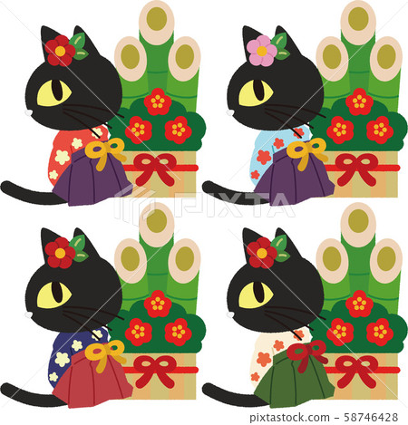 Black cat illustration 12 Black cat illustration 12 58746428