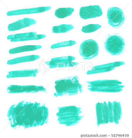 Blue Watercolor Brush Stroke Vector Hand drawn for design 58746439