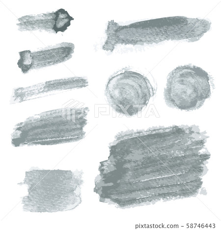 Black Watercolor Brush Stroke Vector Hand drawn for design Black Watercolor Brush Stroke Vector Hand drawn for design 58746443