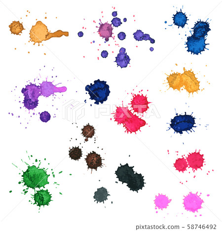 Watercolor Splash Vector Hand drawn for design Watercolor Splash Vector Hand drawn for design 58746492