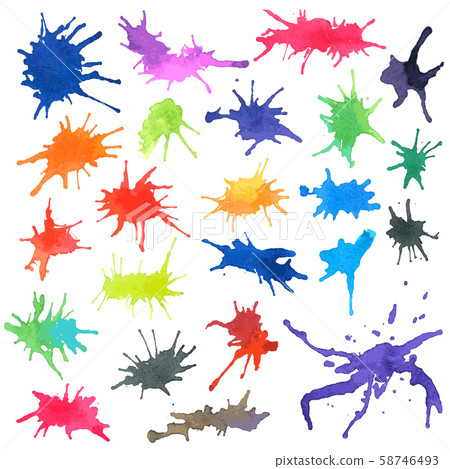 Watercolor Splash Vector Hand drawn for design Watercolor Splash Vector Hand drawn for design 58746493
