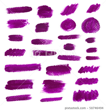 Violet Watercolor Brush Stroke Vector Hand drawn for design 58746494