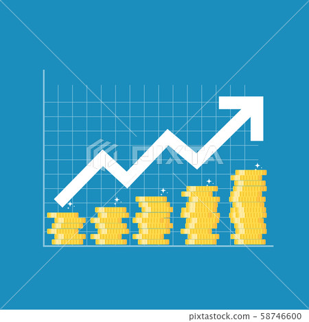 Financial growth concept. Finance performance of Financial growth concept. Finance performance of 58746600