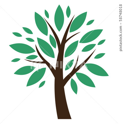 Abstract Vector Green Tree Illustration 58748018