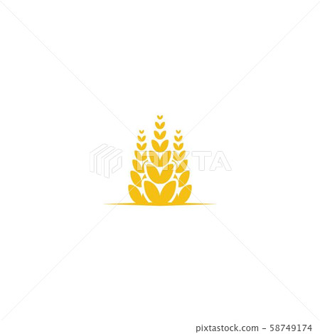 wheat grain agriculture logo design inspiration 58749174