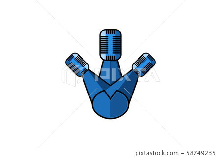 microphone logo Designs Inspiration Isolated on microphone logo Designs Inspiration Isolated on 58749235