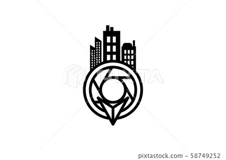 lens camera and town logo Designs Inspiration lens camera and town logo Designs Inspiration 58749252