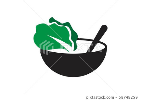 bowl, spoon, and vegetables, children food logo bowl, spoon, and vegetables, children food logo 58749259