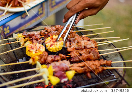Grilled pork and shrimp Barbecue 58749266