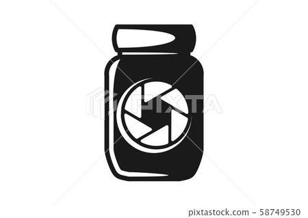 Jar and camera logo icon design 58749530