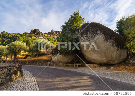 Bus stop in village Monsanto - Portugal 58751895