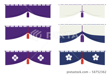Hanging curtain Japanese tradition set 58752362
