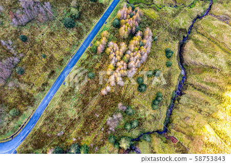 Aerial view from Glengesh Pass by Ardara, Donegal, Ireland 58753843