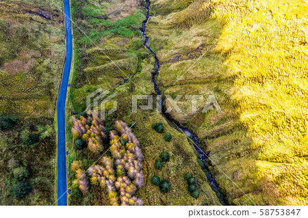 Aerial view from Glengesh Pass by Ardara, Donegal, Ireland 58753847