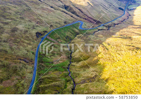 Aerial view from Glengesh Pass by Ardara, Donegal, Ireland 58753850
