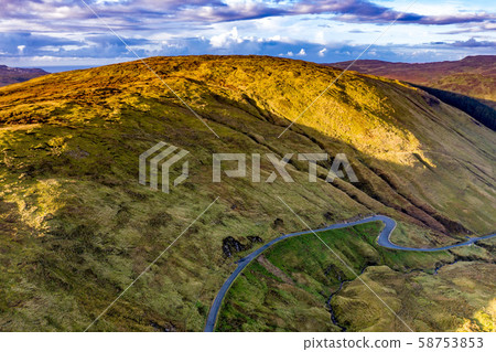 Aerial view from Glengesh Pass by Ardara, Donegal, Ireland 58753853