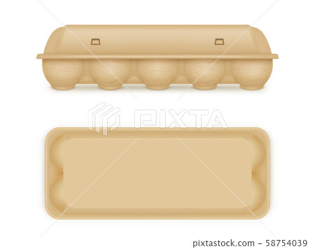 Download Egg Package Mock Up Blank Food Tray Box Container Stock Illustration 58754039 Pixta