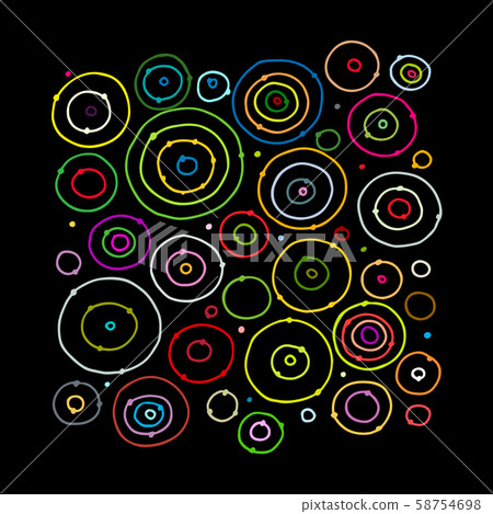 Funny circles colorful, sketch for your design Funny circles colorful, sketch for your design 58754698