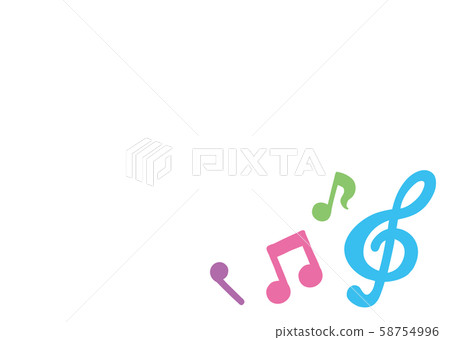Colorful musical note frame 2 Colorful musical note frame 2 58754996