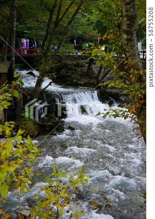 巖泉的秋季颱風後的龍泉洞 58755208