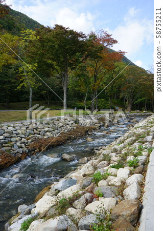 Ryusen-dong after the fall typhoon of Iwaizumi 58755211