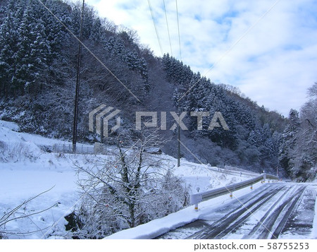 Snow scene Snow scene 58755253