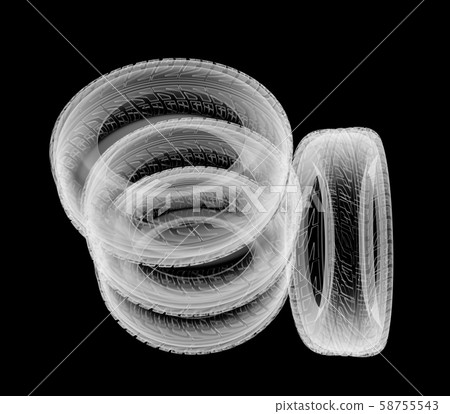 Car wheels X-Ray style Car wheels X-Ray style 58755543