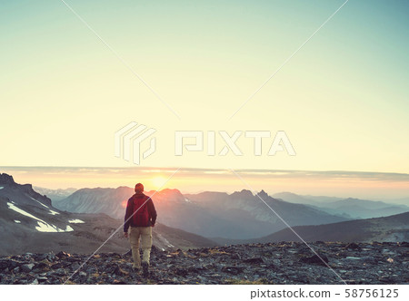 Hike on sunset 58756125