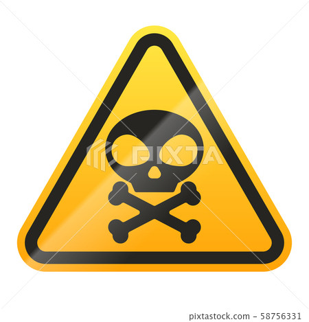 Danger Skull and bones sign isolated on white background. Vector illustration Danger Skull and bones sign isolated on white background. Vector illustration 58756331