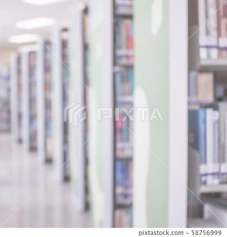 Blur school library or study room with book shelves for education background 58756999