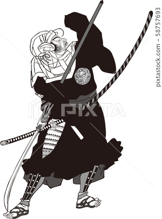 浮世繪本溪第1部分黑色和白色 58757693